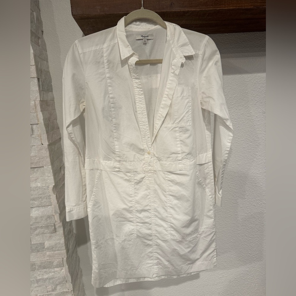 Madewell Classic White Shirt dress XS